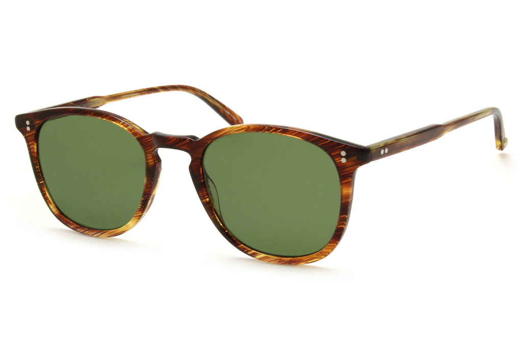 Garrett Leight - Kinney Sunglasses Chestnut with Semi-Flat Pure Green Lenses