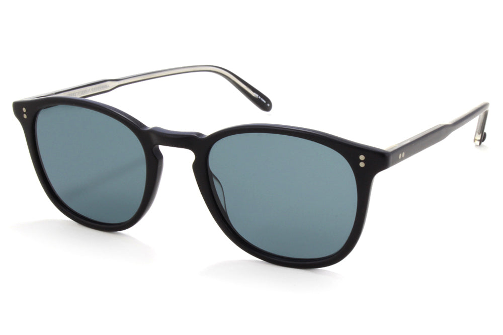 Garrett Leight - Kinney Sunglasses Matte Black with Semi-Flat Blue Smoke Lenses