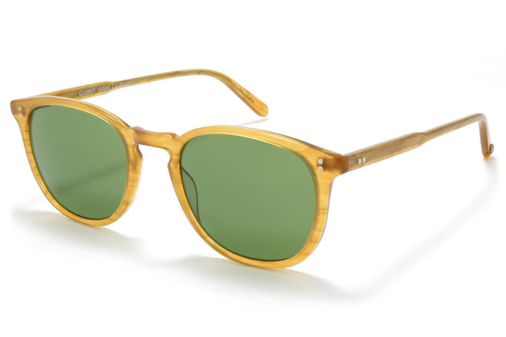 Garrett Leight - Kinney Sunglasses Butterscotch with Pure Green Glass Lenses