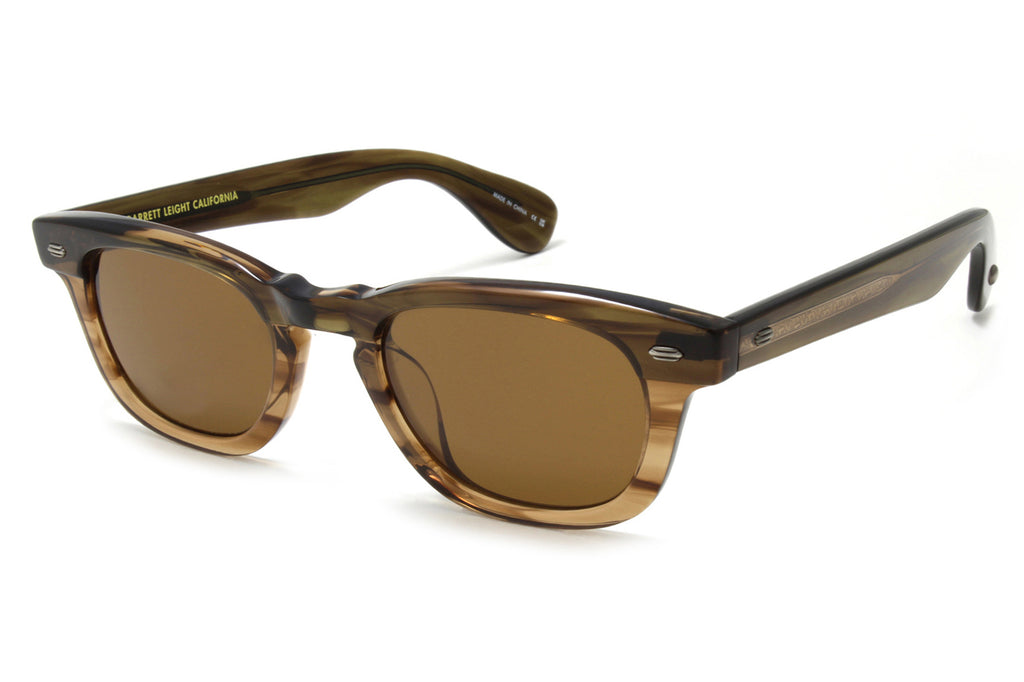 Garrett Leight - Lo-B Sunglasses Bamboo Fade with Pure Coffee Lenses