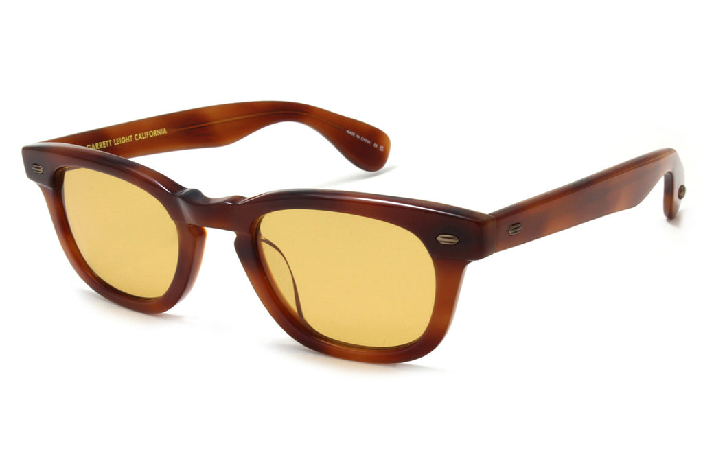 Garrett Leight - Lo-B Sunglasses Vintage Burnt Tortoise with Pure Maple Lenses