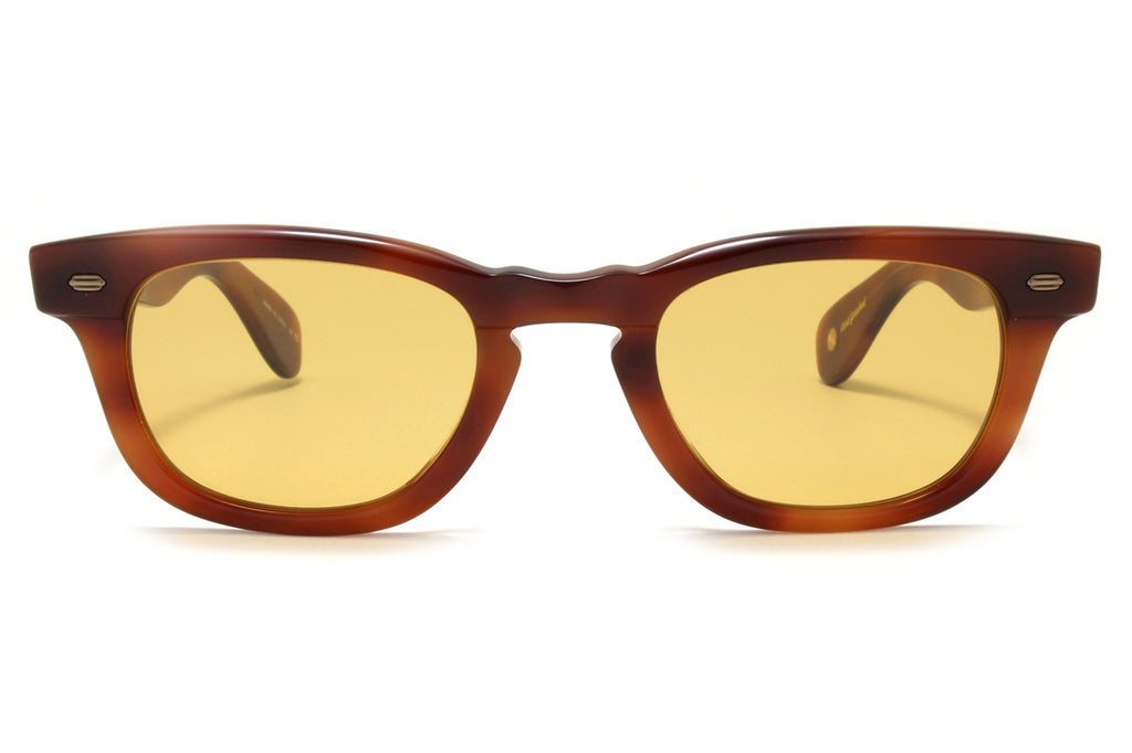 Garrett Leight - Lo-B Sunglasses Vintage Burnt Tortoise with Pure Maple Lenses