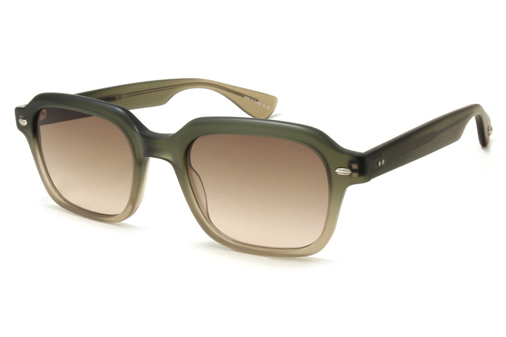 Garrett Leight - OG Freddy P Sunglasses Matte Cyprus Fade with Olive Gradient Lenses