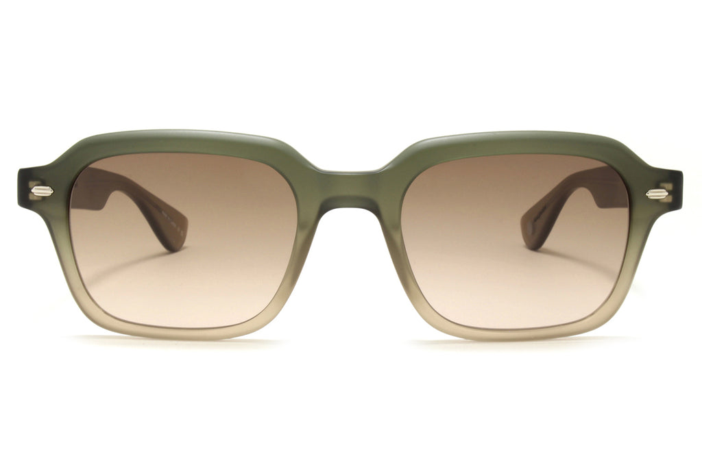 Garrett Leight - OG Freddy P Sunglasses Matte Cyprus Fade with Olive Gradient Lenses