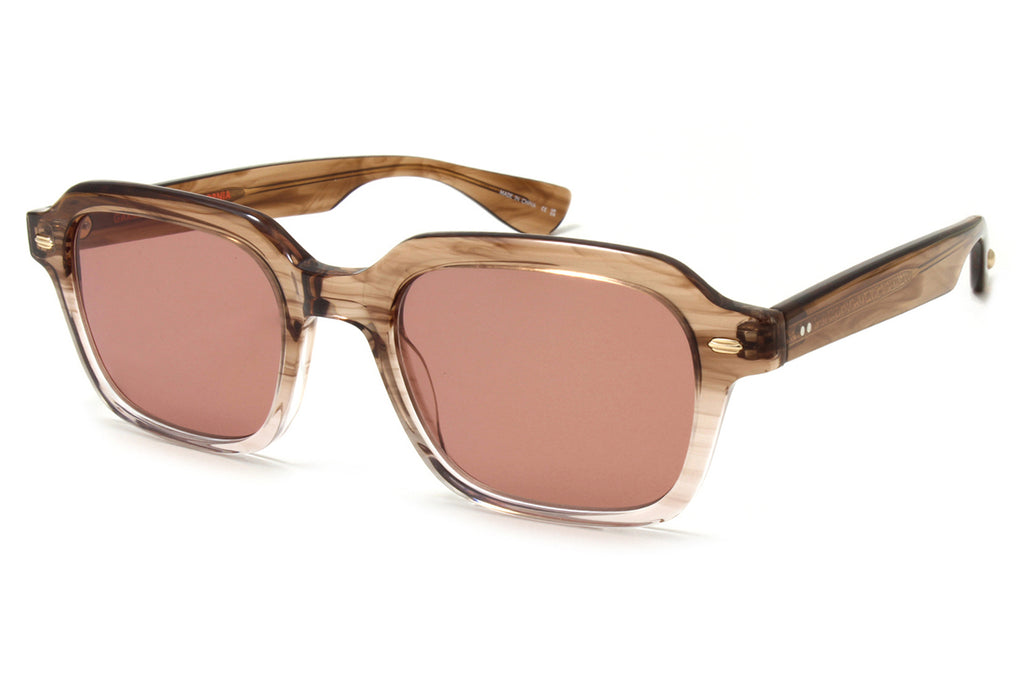 Garrett Leight - OG Freddy P Sunglasses Sandstorm with Bordeaux Lenses