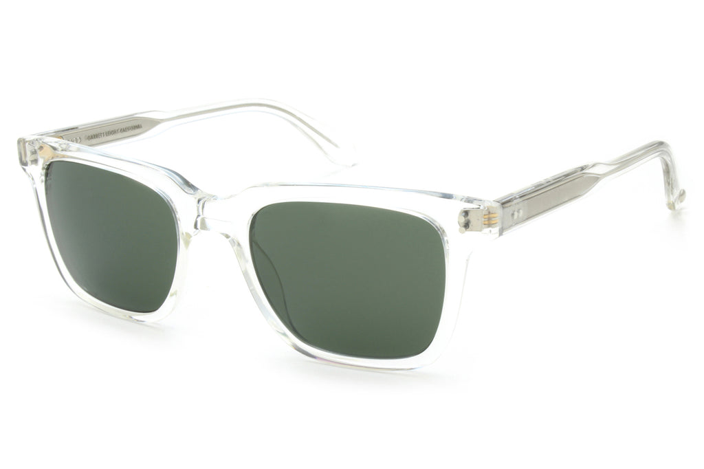 Garrett Leight - Palladium Sunglasses Crystal with Pure G15 Lenses