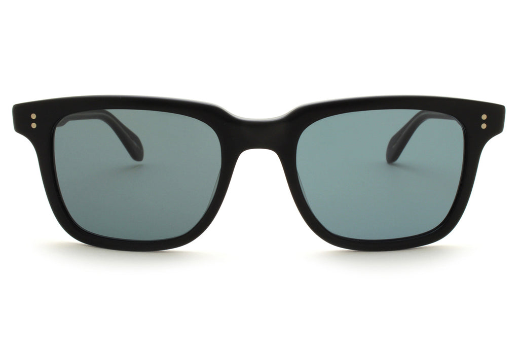 Garrett Leight - Palladium Sunglasses Matte Black with Blue Smoke Lenses
