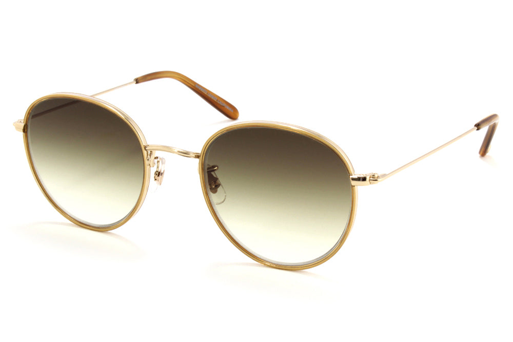 Garrett Leight - Paloma Sunglasses Champagne Gold-Demi Blonde with Semi-Flat Olive Gradient Lenses