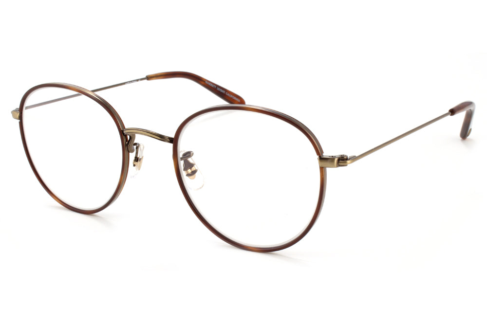 Garrett Leight - Paloma Eyeglasses Marigold Tortoise-Brushed Gold-Dark Honey Tortoise