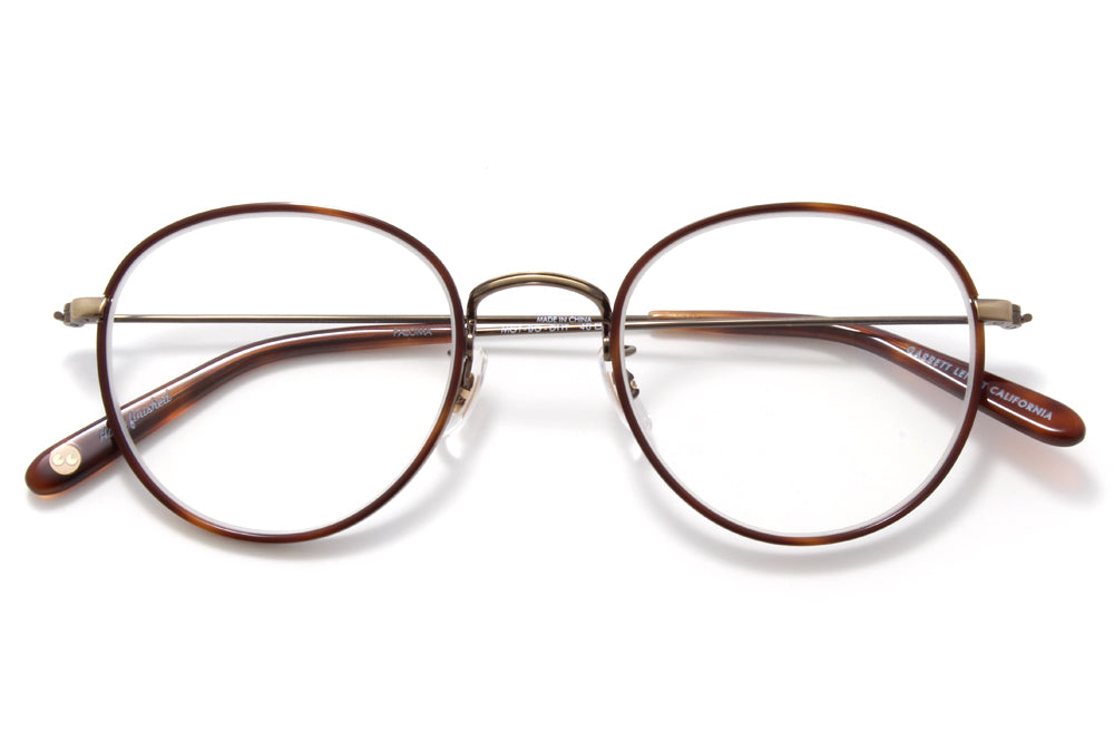 Garrett Leight - Paloma Eyeglasses Marigold Tortoise-Brushed Gold-Dark Honey Tortoise