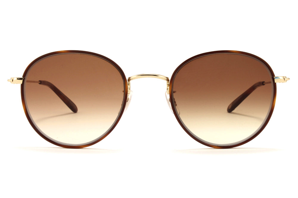 Garrett Leight - Paloma Sunglasses Marigold Tortoise-Gold-Dark Honey Tortoise with Semi-Flat Yellow Brown Gradient Lenses