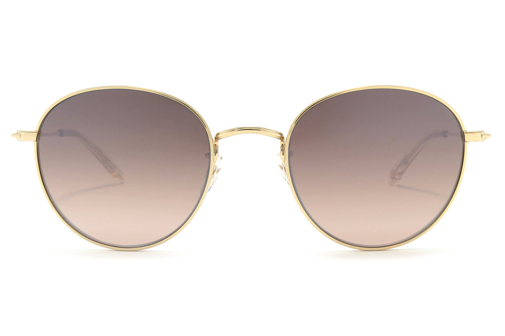 Garrett Leight - Paloma M Sunglasses Gold-Pure Glass with Semi-Flat Brown Layered Mirror Lenses