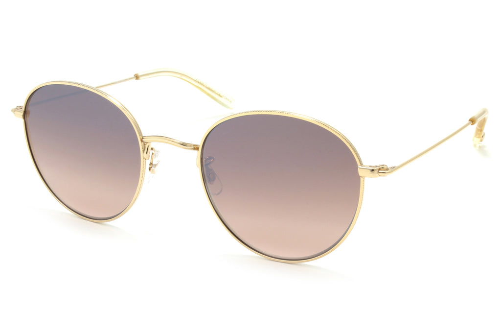 Garrett Leight - Paloma M Sunglasses Gold-Pure Glass with Semi-Flat Brown Layered Mirror Lenses