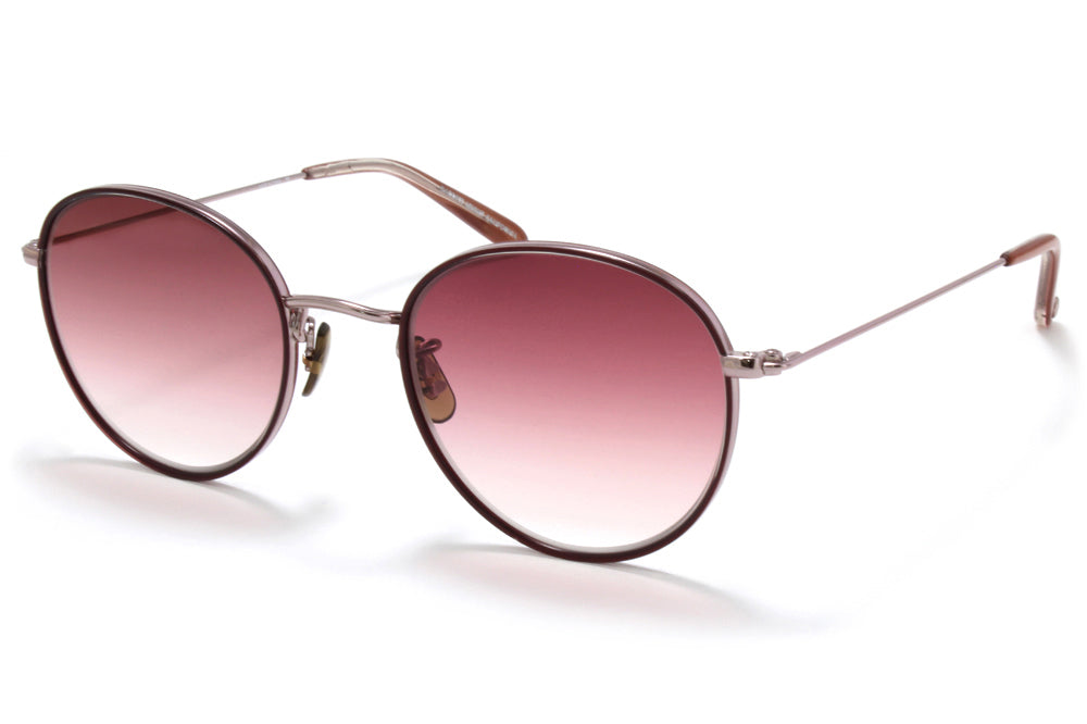 Garrett Leight® - Paloma Sunglasses Burgundy-Rose Gold with Semi-Flat Mulberry Gradient Lenses