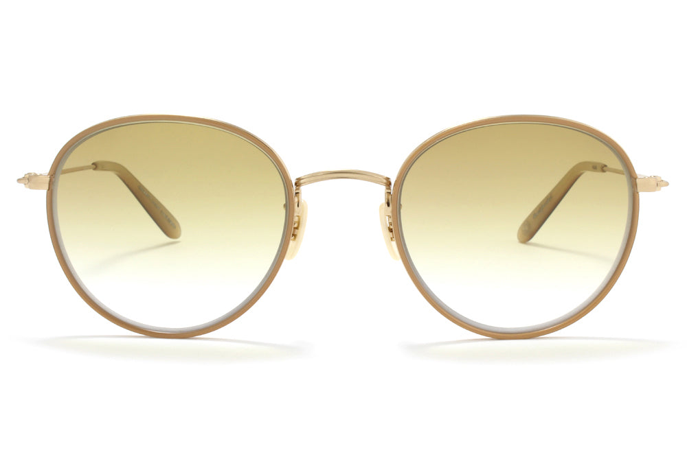 Garrett Leight® - Paloma Sunglasses Camel-Matte Gold with Semi-Flat Cappuccino Gradient Lenses