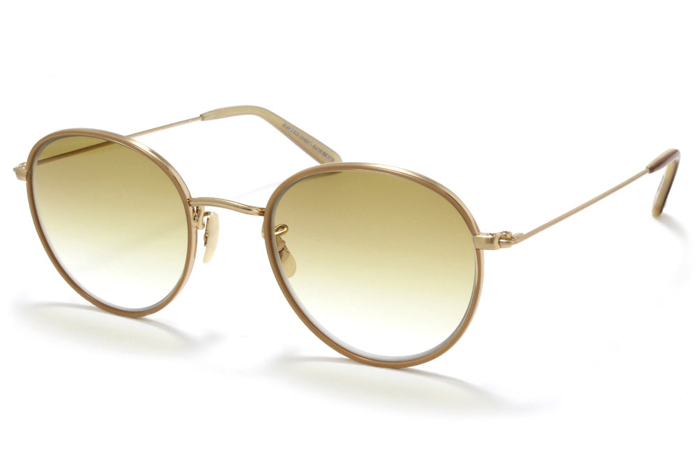 Garrett Leight® - Paloma Sunglasses Camel-Matte Gold with Semi-Flat Cappuccino Gradient Lenses