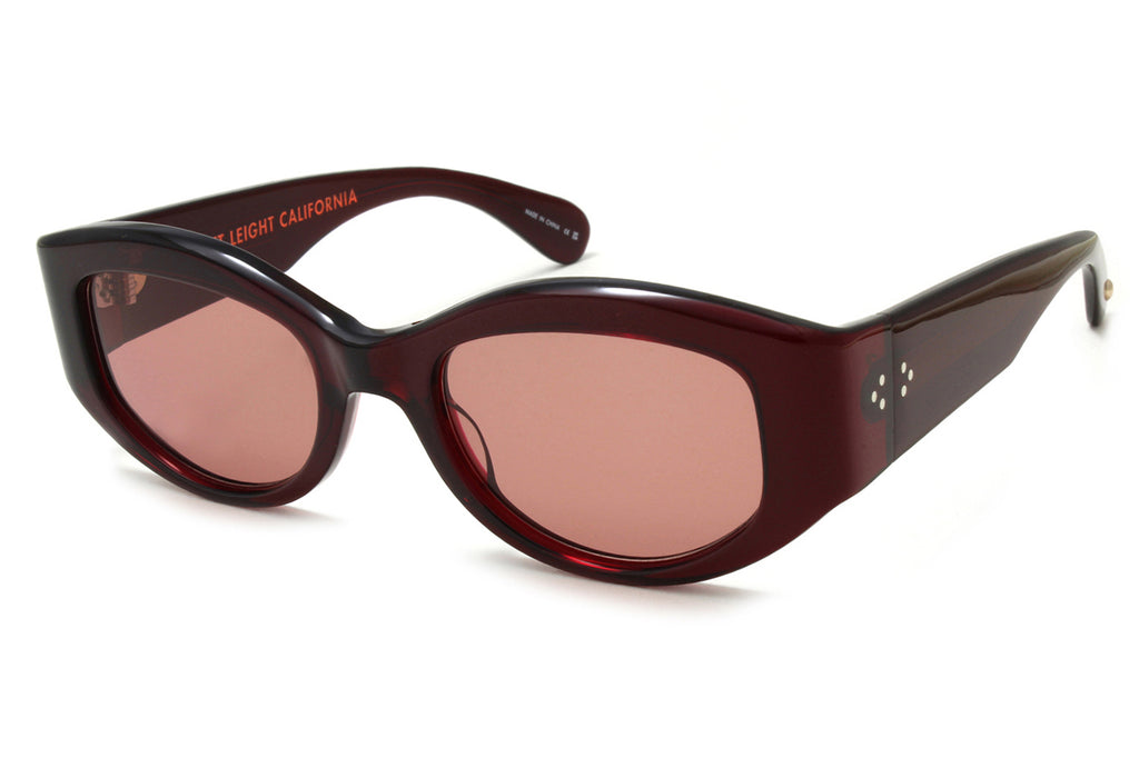 Garrett Leight - Retro Biggie Sunglasses Merlot with Bordeaux Lenses