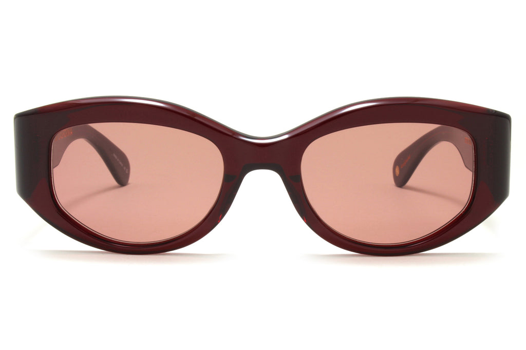 Garrett Leight - Retro Biggie Sunglasses Merlot with Bordeaux Lenses