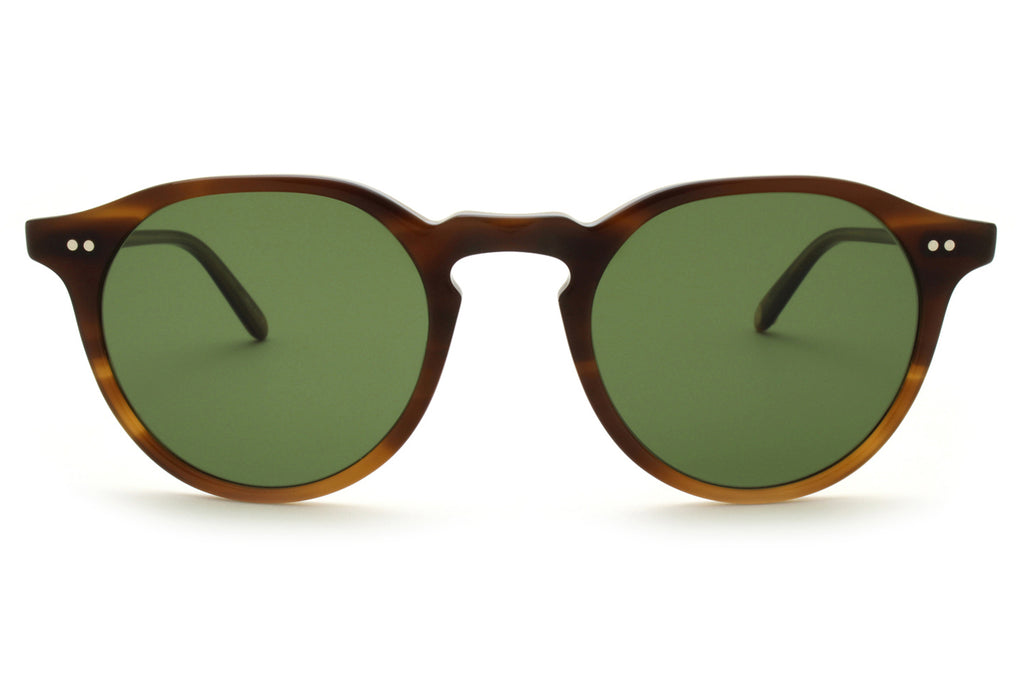 Garrett Leight - Royce Sunglasses Saddle Tortoise with Semi-Flat Pure Green Lenses