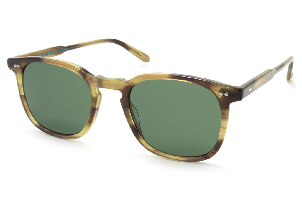 Garrett Leight - Ruskin Sunglasses Army Tortoise with G15 Lenses