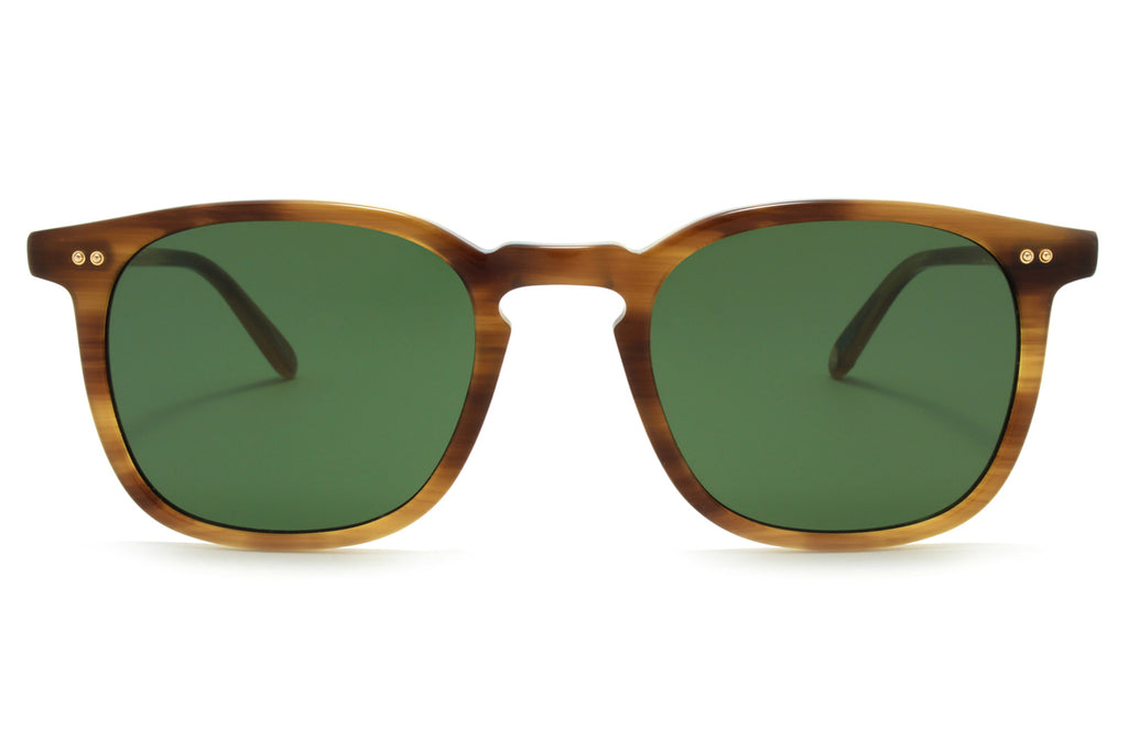 Garrett Leight - Ruskin Sunglasses Blonde Tortoise with Green Lenses
