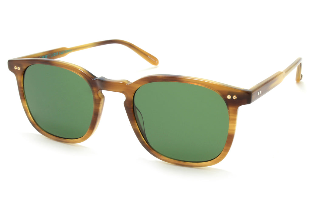 Garrett Leight - Ruskin Sunglasses Blonde Tortoise with Green Lenses