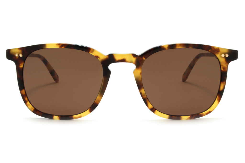Garrett Leight - Ruskin Sunglasses Spotted Tortoise with Copper Lenses