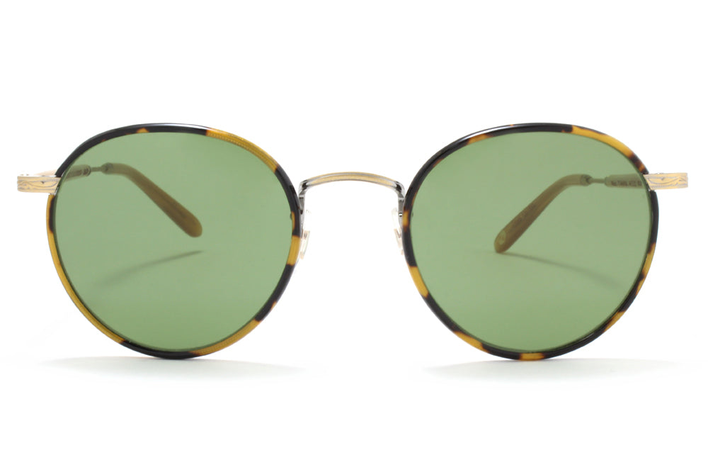 Garrett Leight® - Wilson Sunglasses Tokyo Tortoise-Amber Honey with Pure Green Glass Lenses