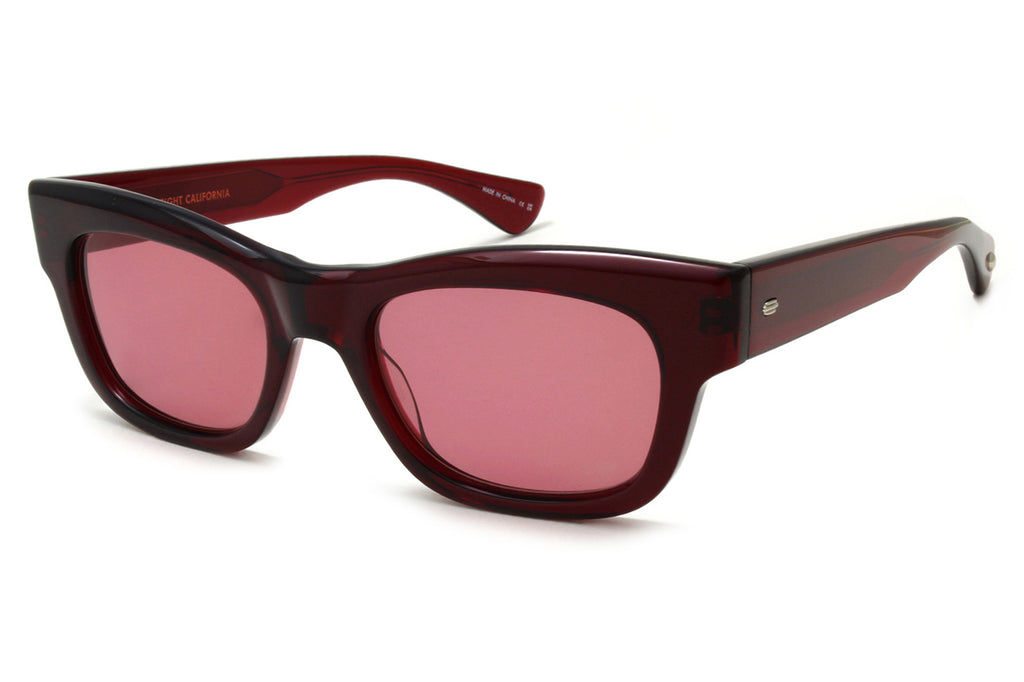 Garrett Leight - Woz Sunglasses Merlot with Lilac Lenses