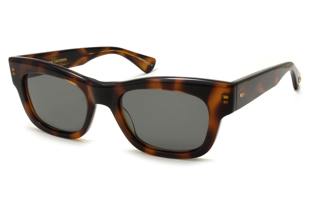 Garrett Leight - Woz Sunglasses Spotted Brown Shell with G15 Lenses