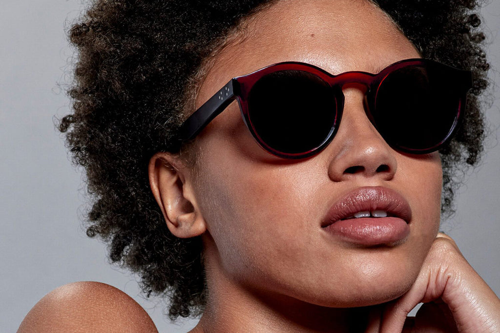 Just Human - Modern Round 01 Sunglasses Crimson Red