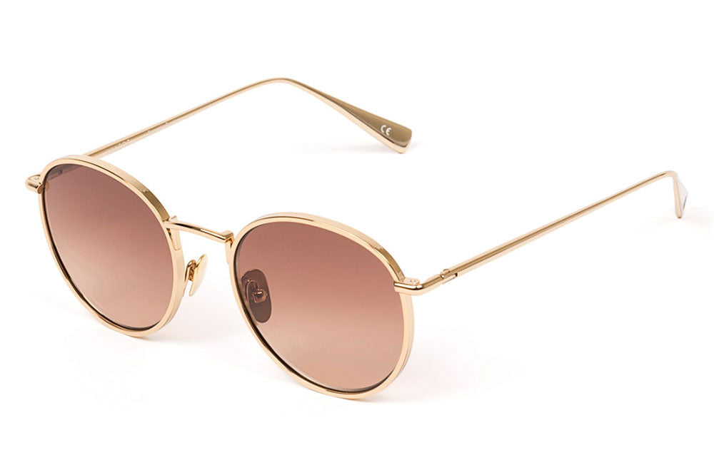 Kaleos Eyehunters - Dawson Sunglasses Gold with Brown Gradient Lenses