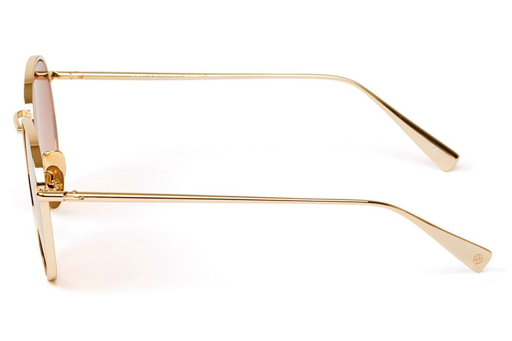 Kaleos Eyehunters - Dawson Sunglasses Gold with Brown Gradient Lenses