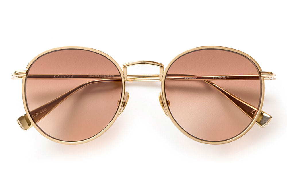 Kaleos Eyehunters - Dawson Sunglasses Gold with Brown Gradient Lenses