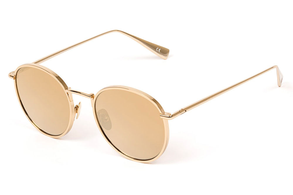 Kaleos Eyehunters - Dawson Sunglasses Gold with Gold Mirror Lenses