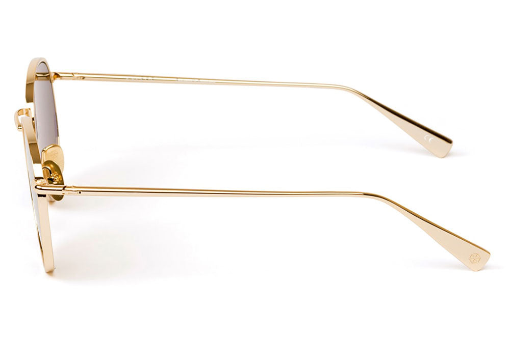 Kaleos Eyehunters - Dawson Sunglasses Gold with Orange Lenses