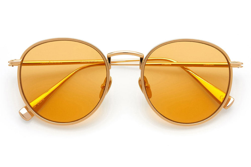 Kaleos Eyehunters - Dawson Sunglasses Gold with Orange Lenses