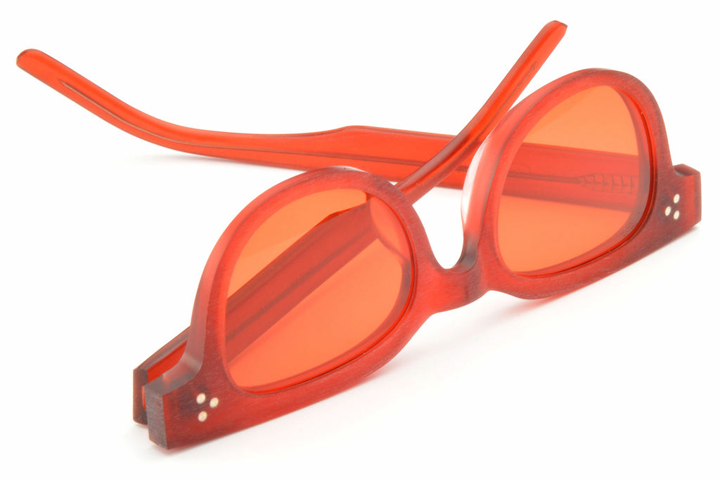 AKILA® Eyewear - Legacy Raw Sunglasses Raw Oxblood w/ Oxblood Lenses