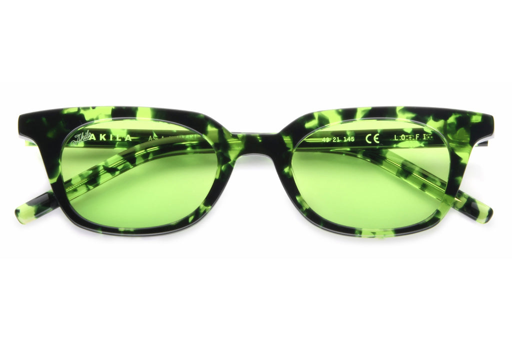 AKILA® Eyewear - Lo-Fi Sunglasses Green Tortoise w/ Apple Green Lenses