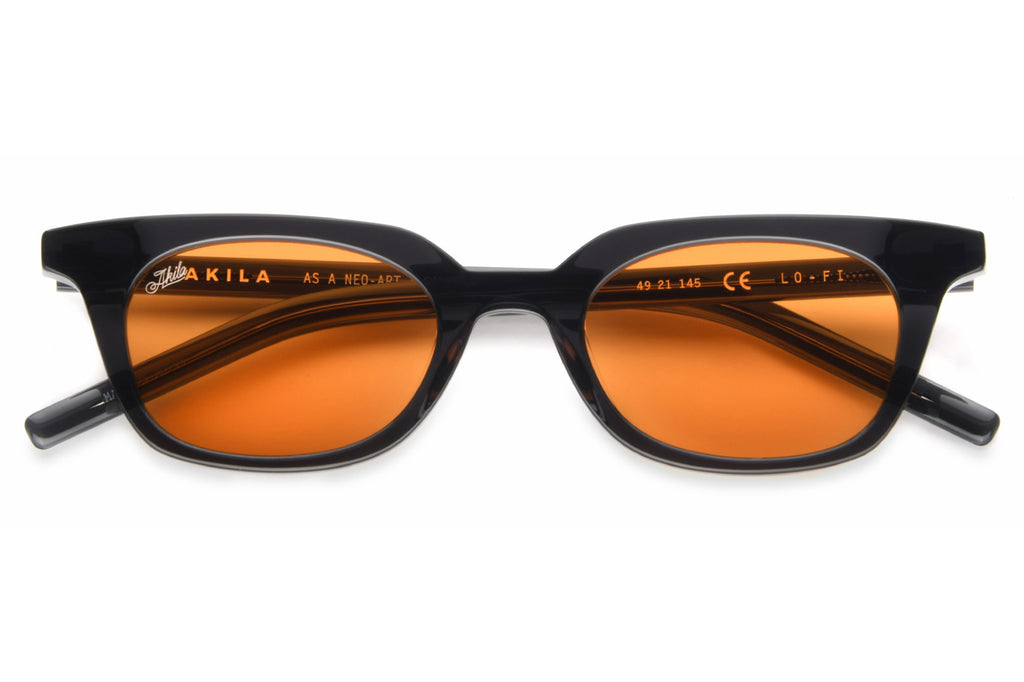 AKILA® Eyewear - Lo-Fi Sunglasses Onyx w/ Orange Lenses