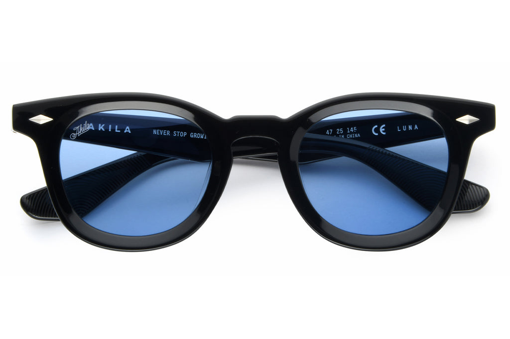 AKILA® Eyewear - Luna Sunglasses Black w/ Blue Lenses