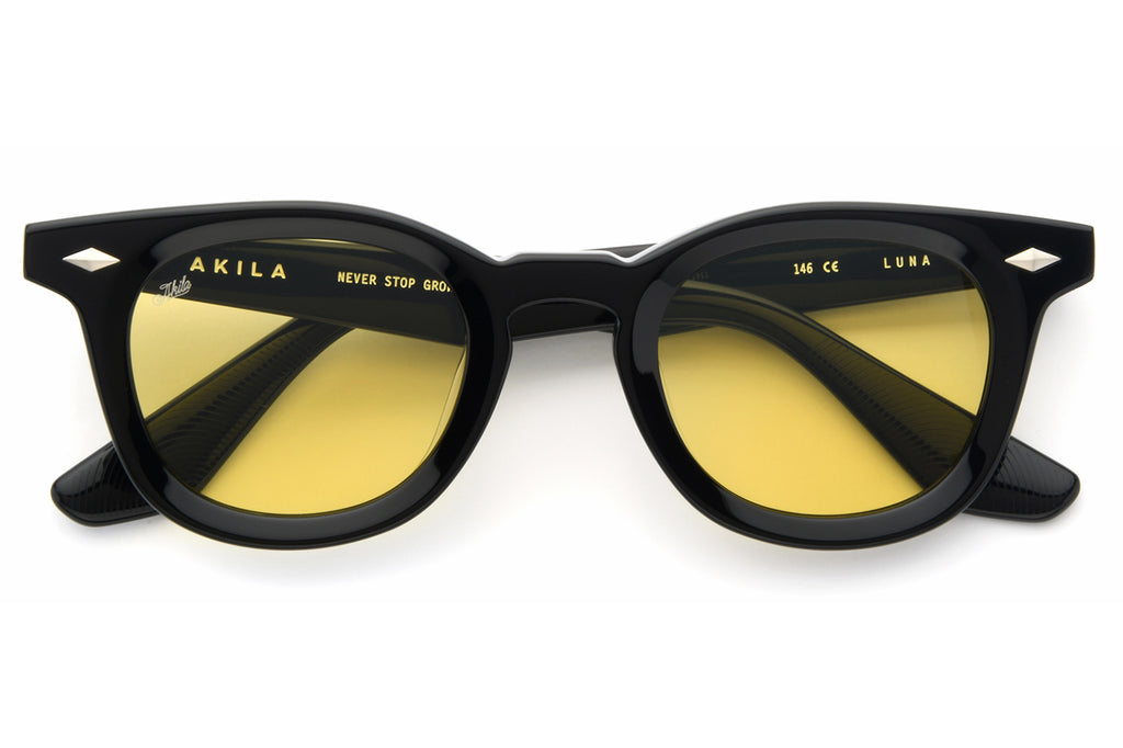 AKILA® Eyewear - Luna Sunglasses Black w/ Yellow Lenses