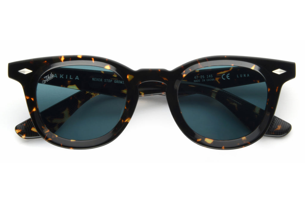 AKILA® Eyewear - Luna Sunglasses Tokyo Tortoise w/ Teal Lenses