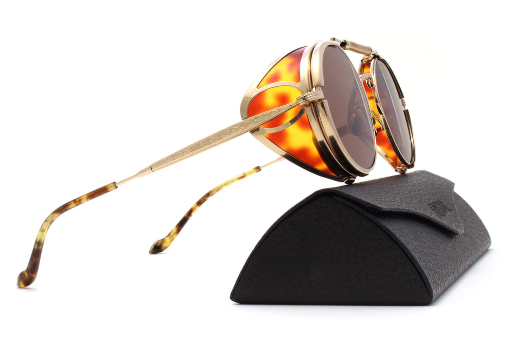 Matsuda - 2809H | Version 2.0 Sunglasses Brushed Gold/Demi with Brown Solid Lenses