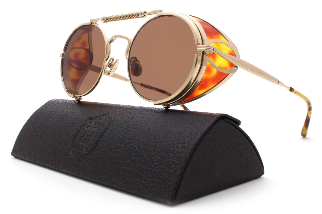 Matsuda - 2809H | Version 2.0 Sunglasses Brushed Gold/Demi with Brown Solid Lenses