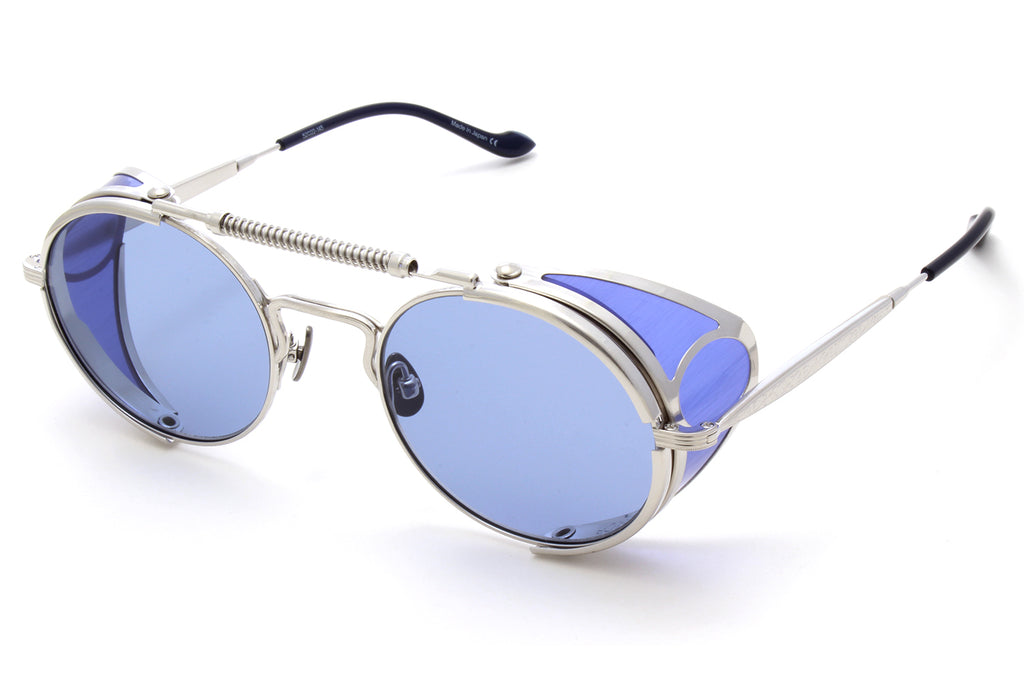 Matsuda - 2809H | Version 2.0 Sunglasses Brushed Silver/Blue with Cobalt Blue Lenses