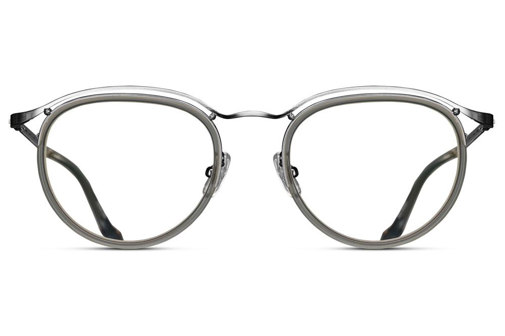 Matsuda Eyewear - M3093 Eyeglasses Brushed Silver/Matte Grey Crystal