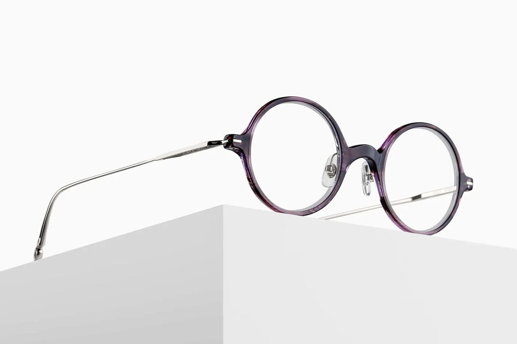 Matsuda - M2054 Eyeglasses Purple Stripe - Palladium White