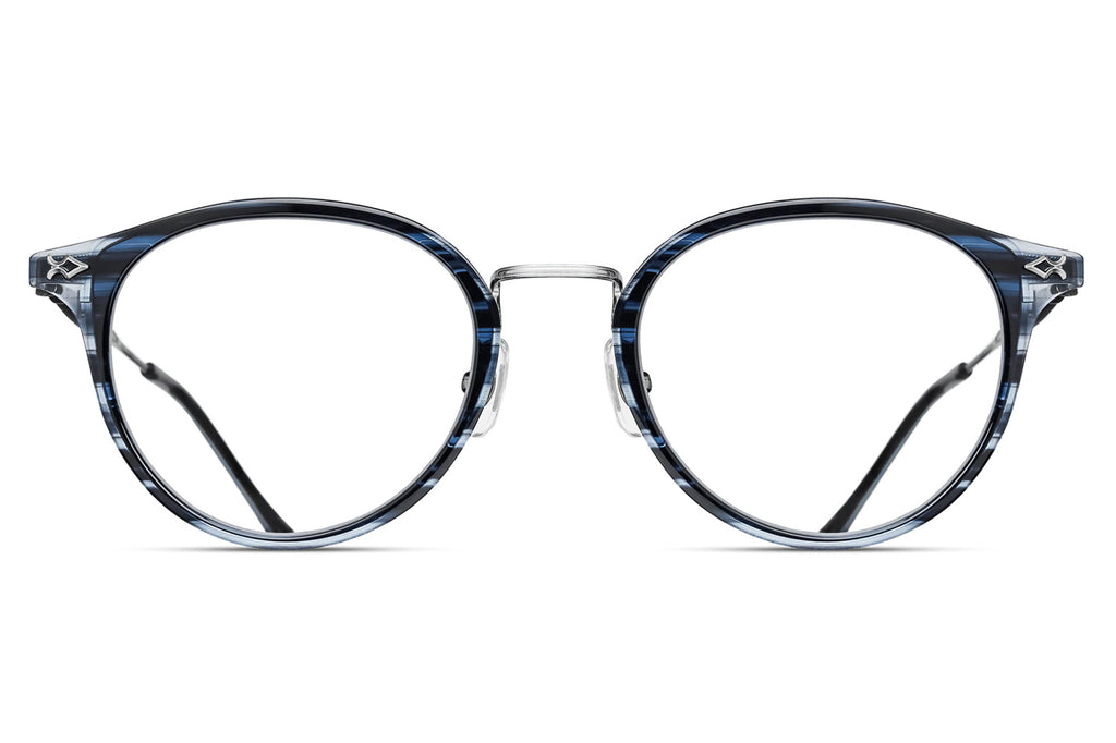 Matsuda - M3114 Eyeglasses Brushed Silver - Blue Demi