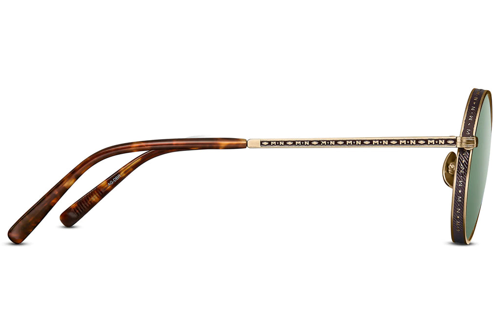 Matsuda - M3100 Sunglasses Antique Gold - Dark Brown